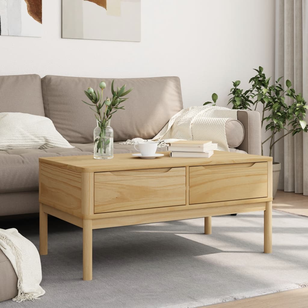 Stolić za kavu FLORO voštano smeđi 99x55,5x45 cm od borovine