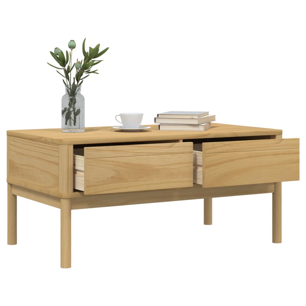 Stolić za kavu FLORO voštano smeđi 99x55,5x45 cm od borovine
