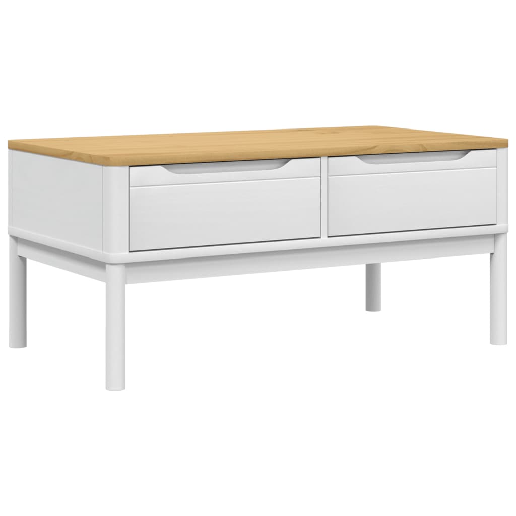 Stolić za kavu FLORO bijeli 99 x 55,5 x 45 cm od borovine