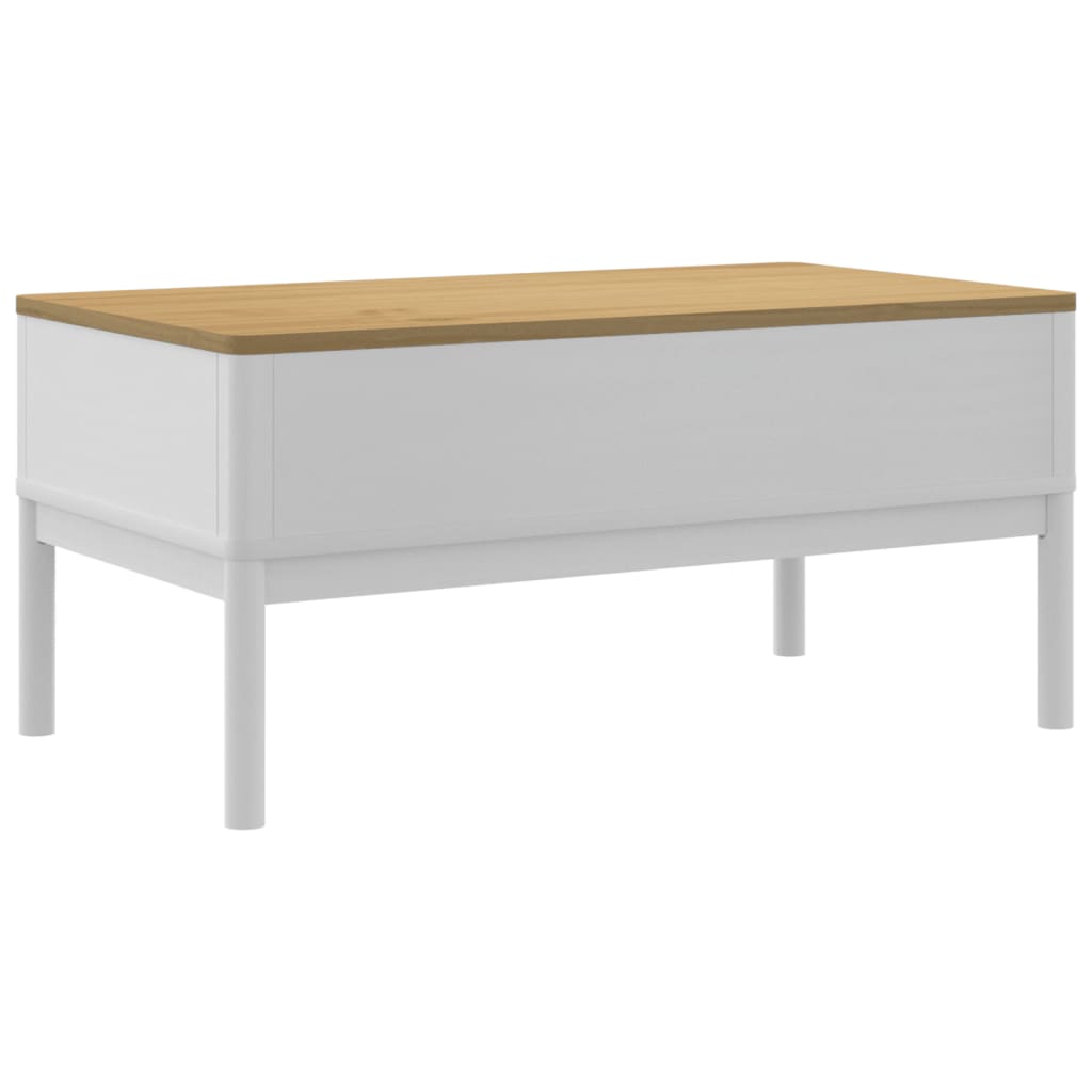 Stolić za kavu FLORO bijeli 99 x 55,5 x 45 cm od borovine