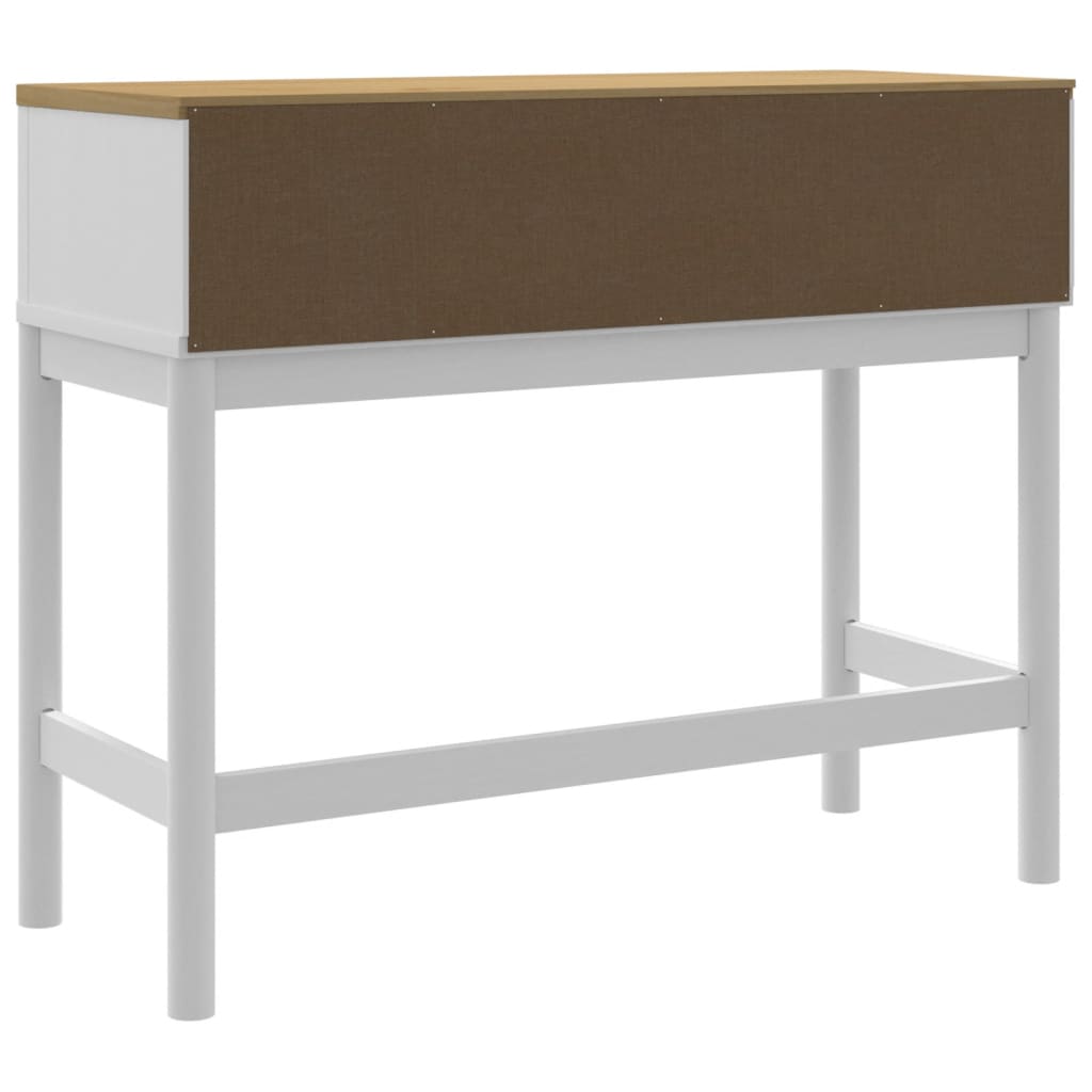 Konzolni stol FLORO bijeli 89,5x36,5x73 cm od masivne borovine