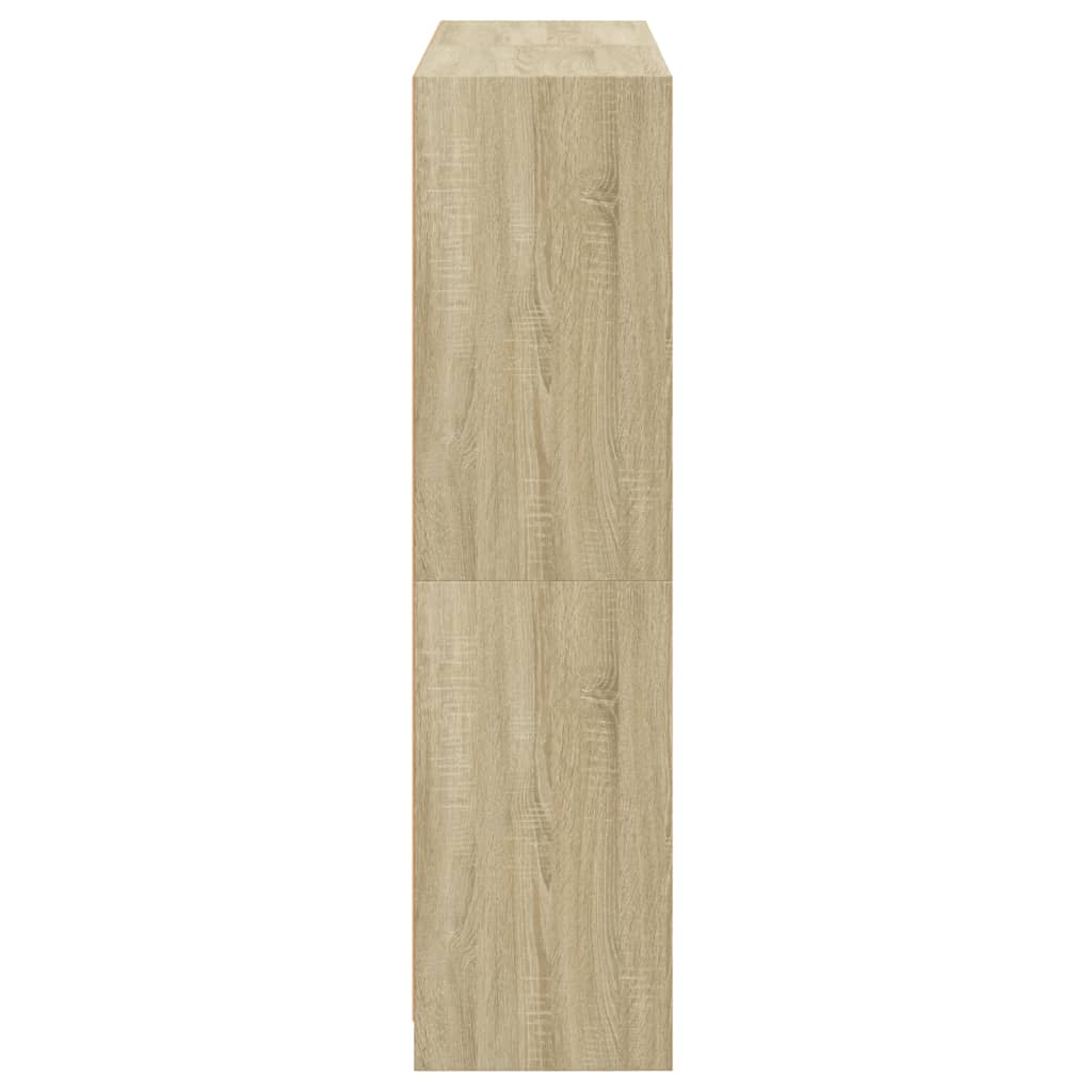 Regal za knjige s vratima boja hrasta 136x37x142 cm drveni