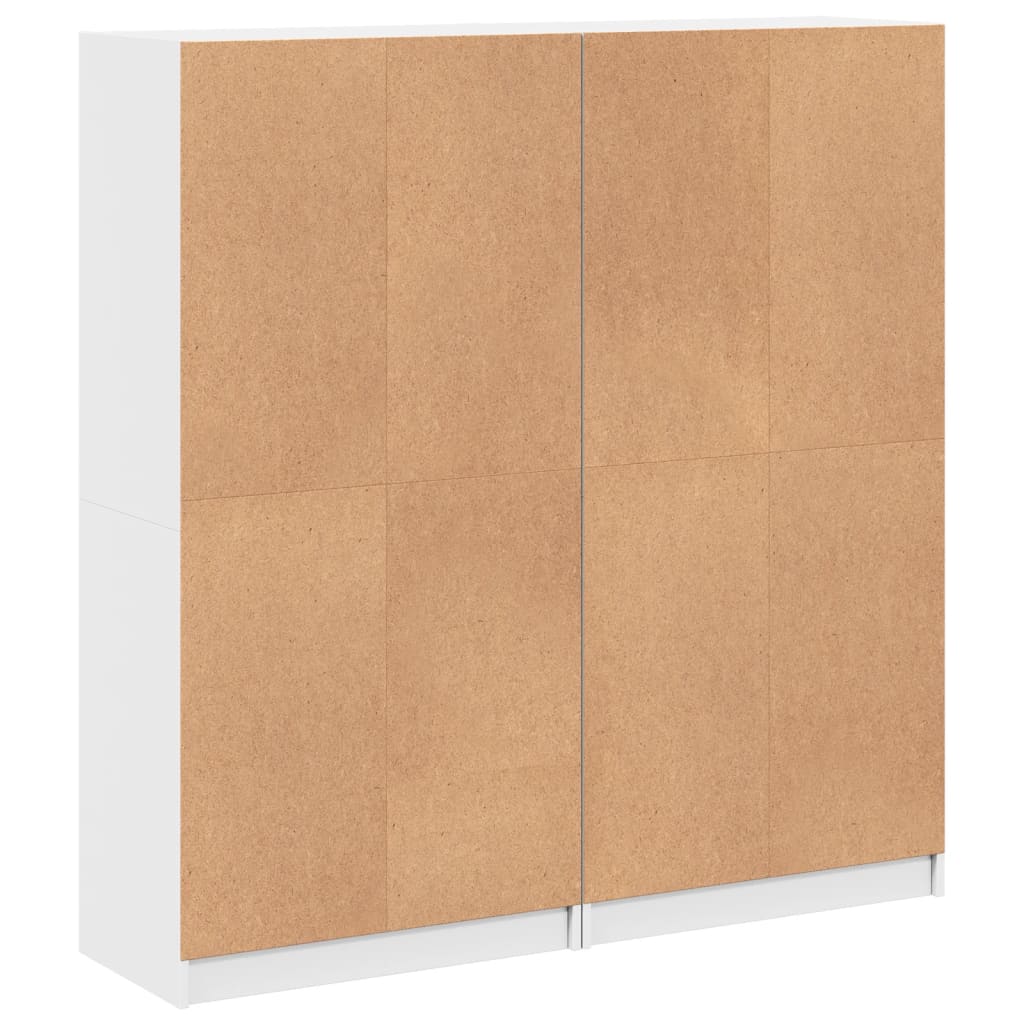 Regal za knjige s vratima bijeli 136 x 37 x 142 cm drveni