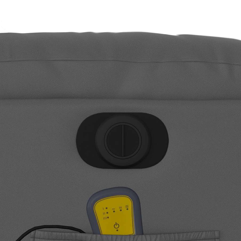 Električni masažni naslonjač na podizanje od umjetne kože siva