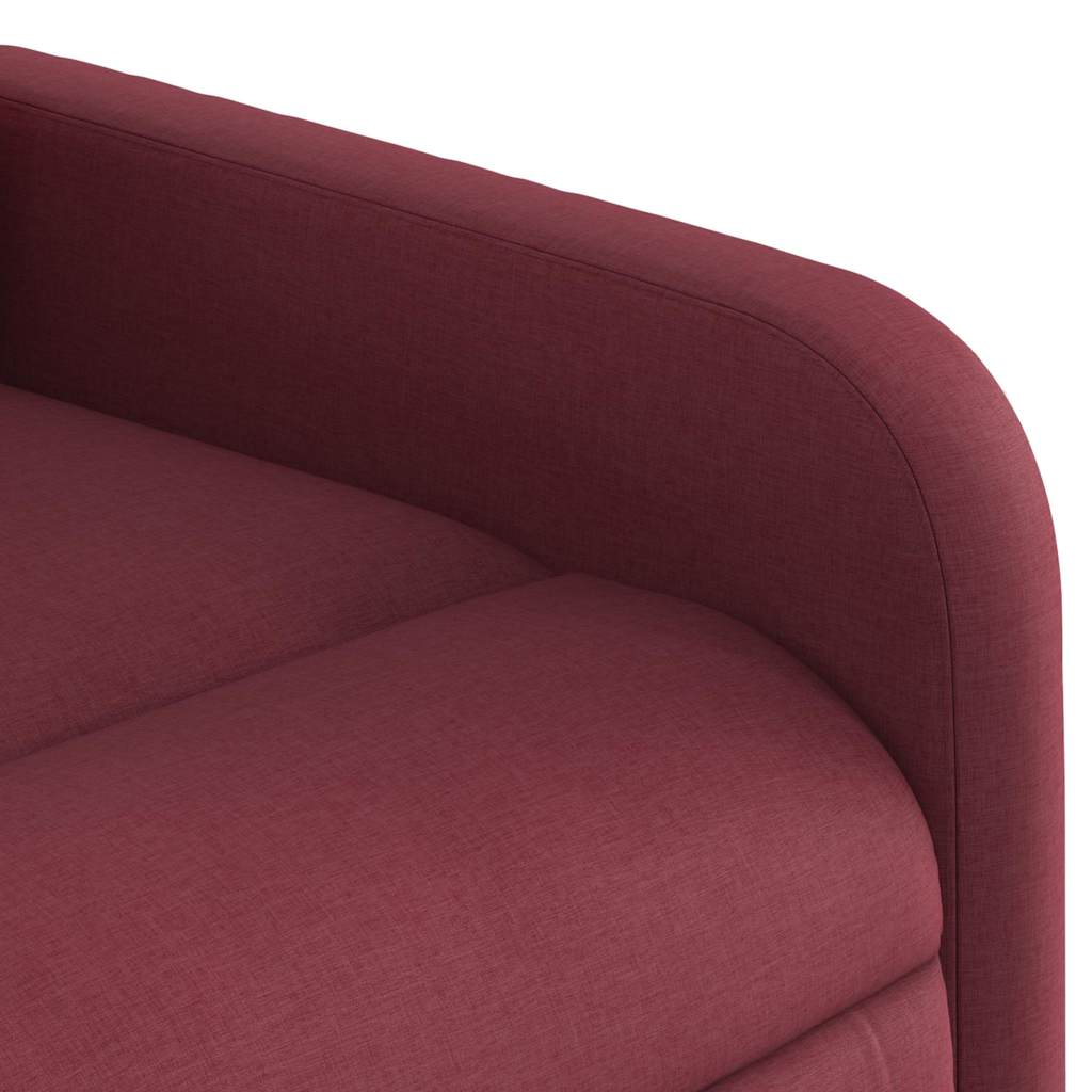 Električni masažni naslonjač na podizanje od tkanine boja vina