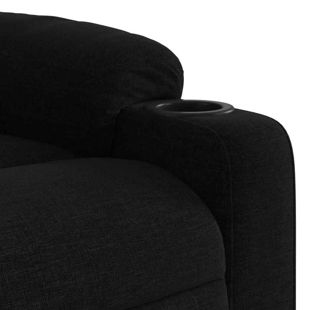Masažna fotelja, crna tkanina