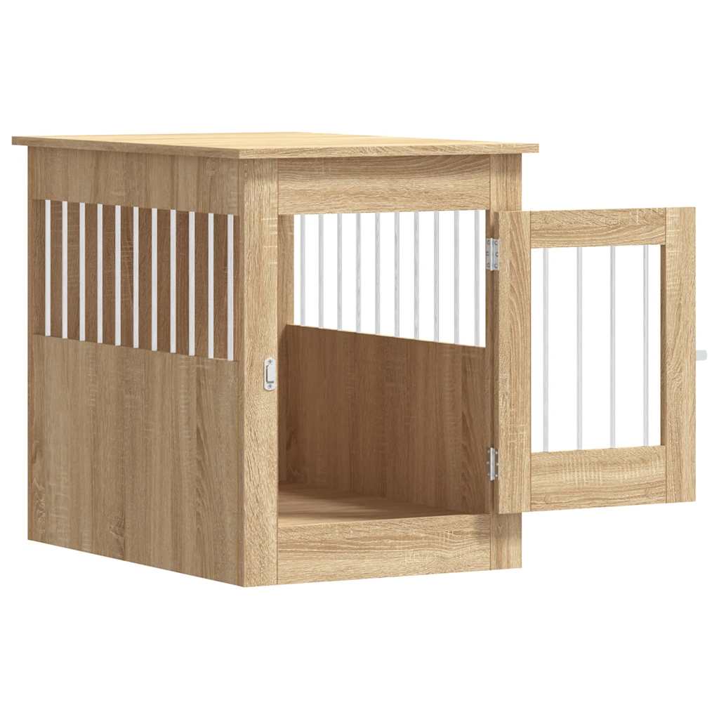 Namještaj s kavezom za pse boja hrasta sonome 55x80x68cm drveni