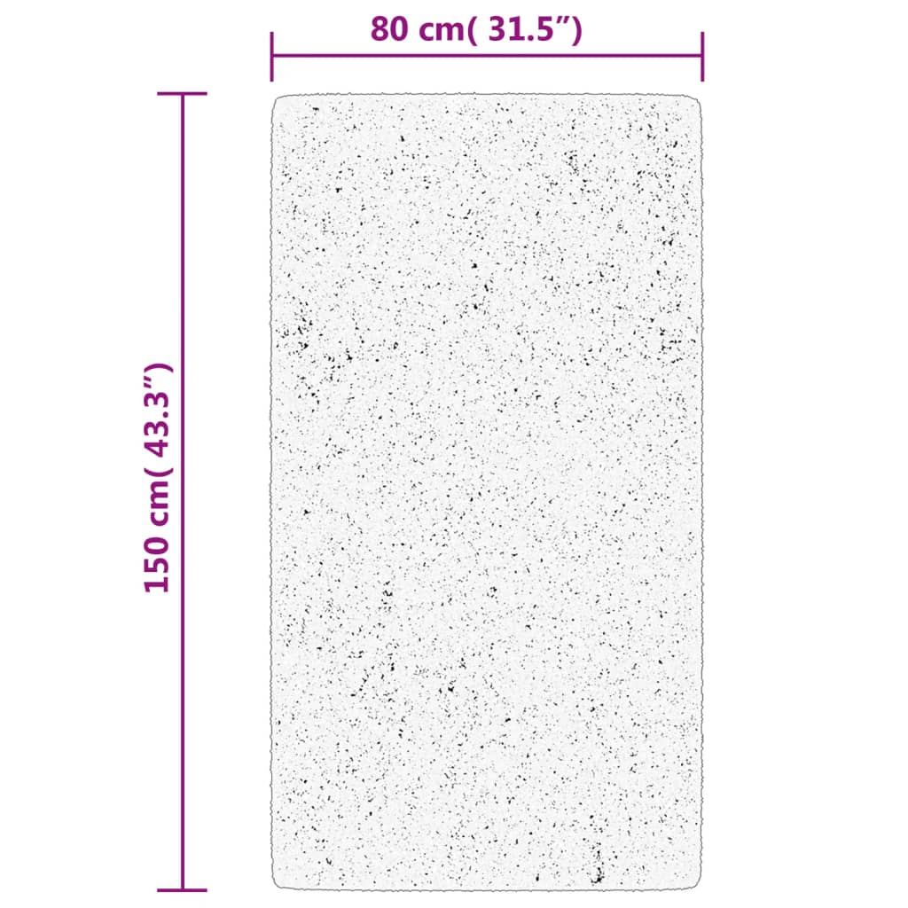 Tepih HUARTE kratkih vlakana meki i perivi antracit 80x150 cm