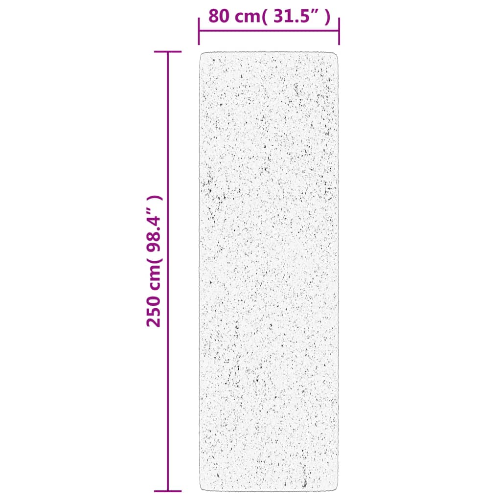 Tepih HUARTE kratkih vlakana meki i perivi antracit 80 x 250 cm