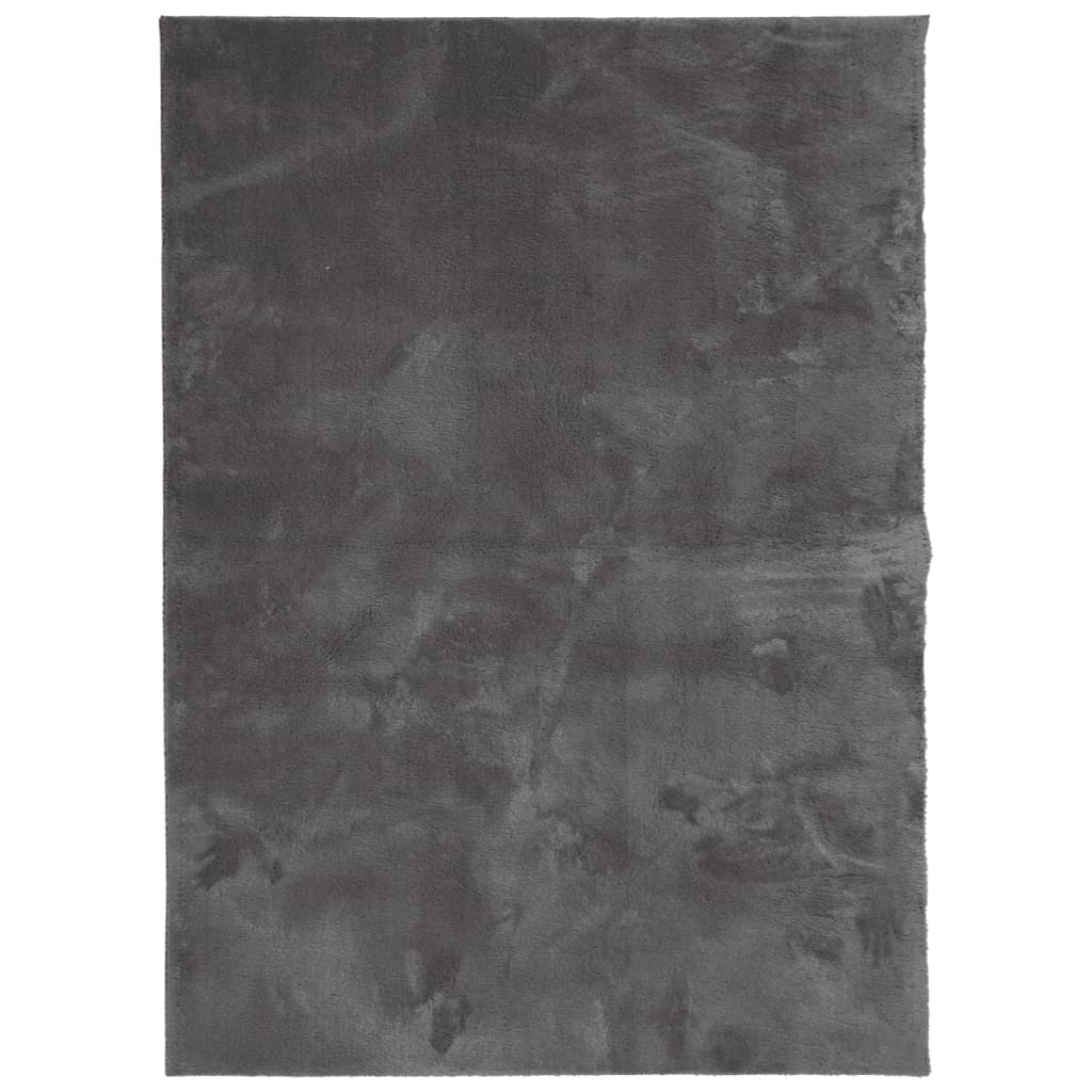 Tepih HUARTE kratkih vlakana meki i perivi antracit 160x230 cm