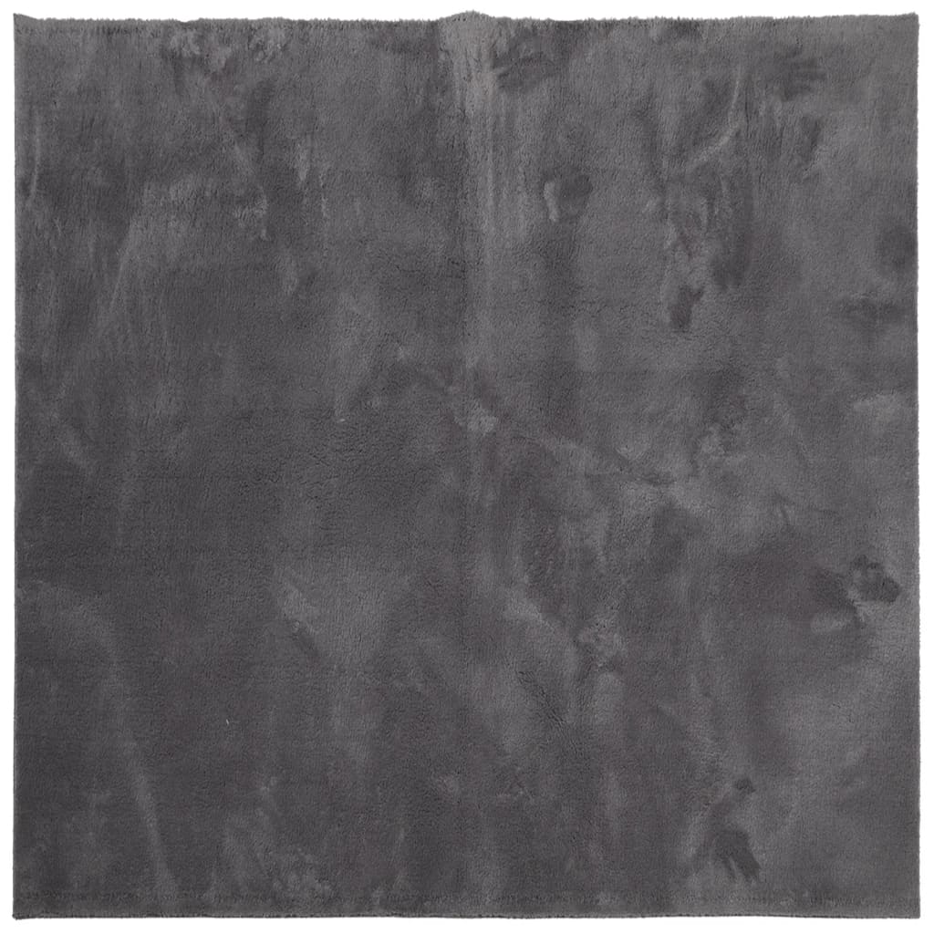 Tepih HUARTE kratkih vlakana meki i perivi antracit 200x200 cm