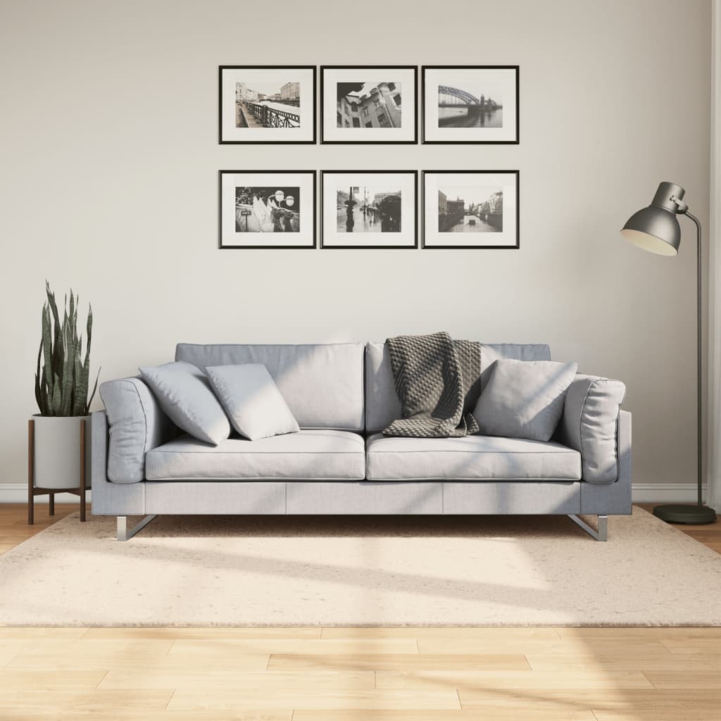 Tepih HUARTE kratkih vlakana mekani i perivi bež 140 x 200 cm