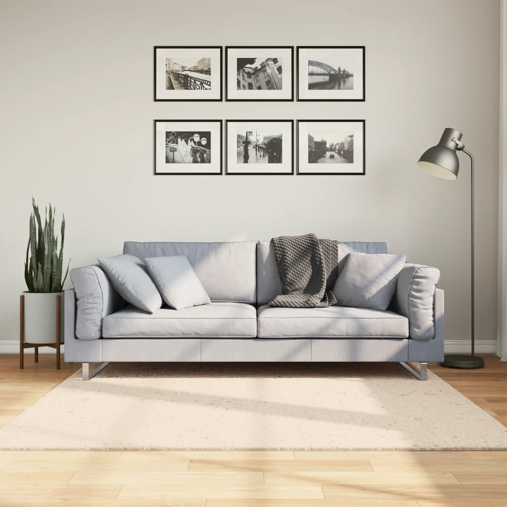 Tepih HUARTE kratkih vlakana mekani i perivi bež 160 x 160 cm
