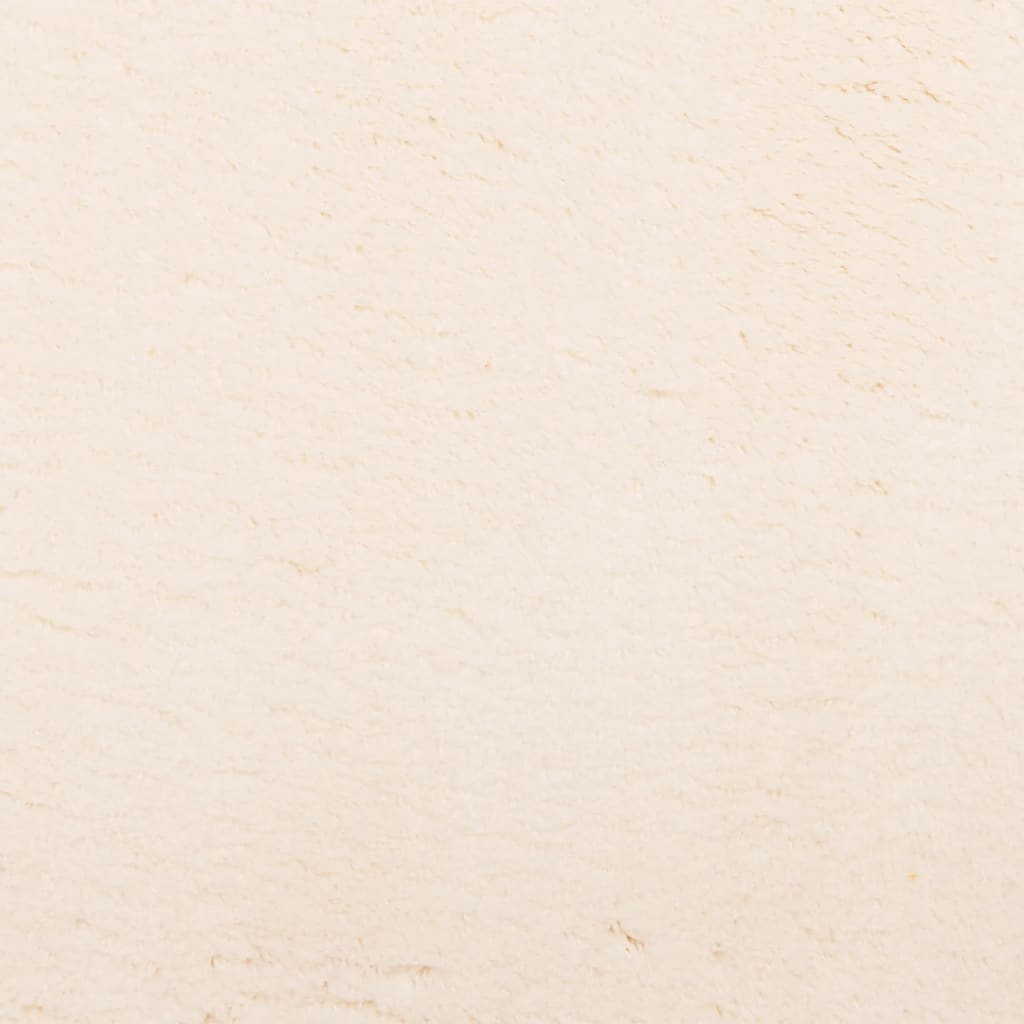 Tepih HUARTE kratkih vlakana mekani i perivi bež Ø 160 cm