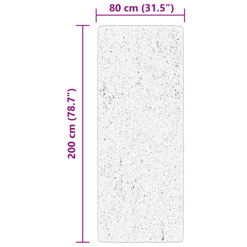 Tepih HUARTE kratkih vlakana mekani i perivi krem 80 x 200 cm