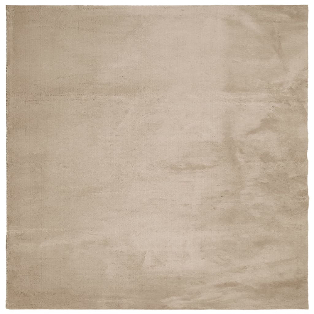 Tepih HUARTE kratka vlakna mek i periv boja pijeska 120x120 cm