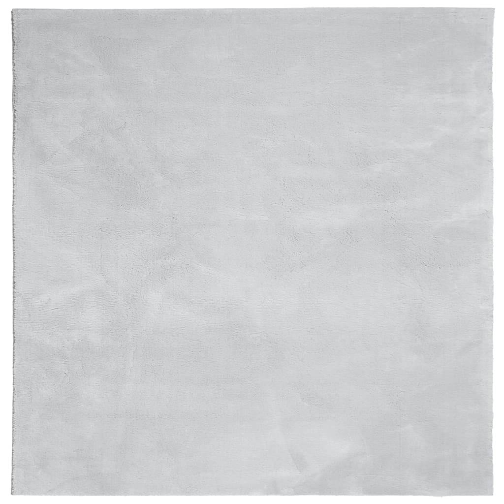 Tepih HUARTE kratkih vlakana mekani i perivi sivi 160x160 cm