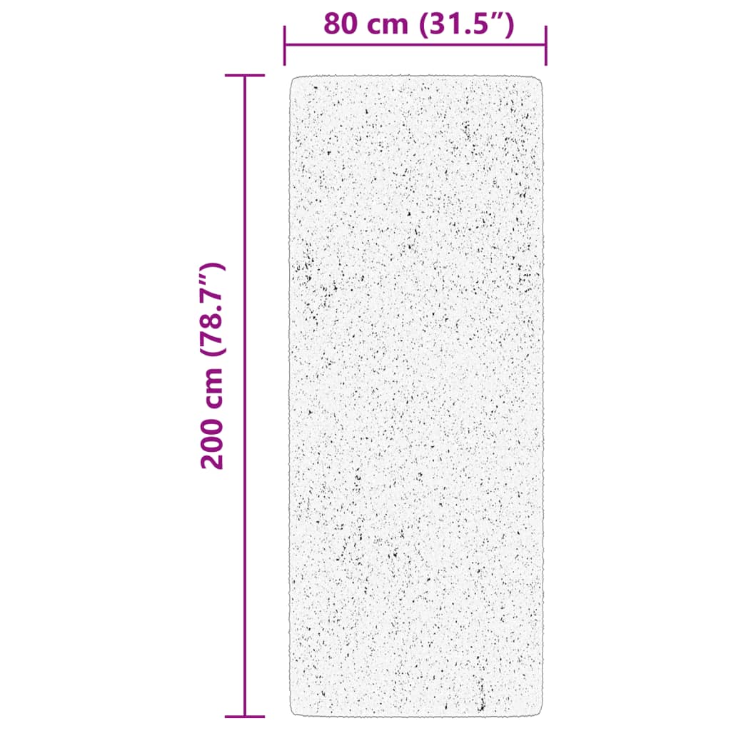 Tepih HUARTE kratkih vlakana mekani i perivi zeleni 80x200 cm