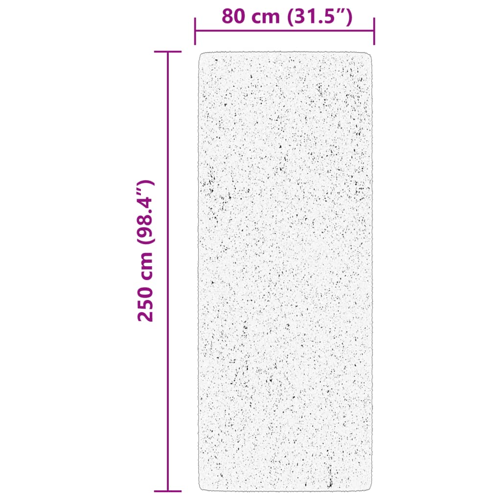 Tepih HUARTE kratkih vlakana mekani i perivi zeleni 80x250 cm