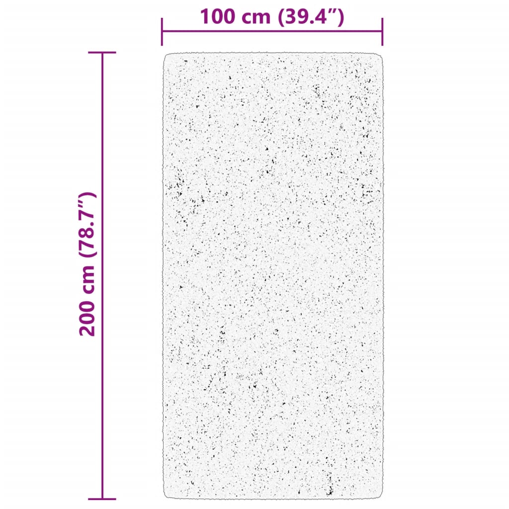 Tepih HUARTE kratkih vlakana mekani i perivi zeleni 100x200 cm