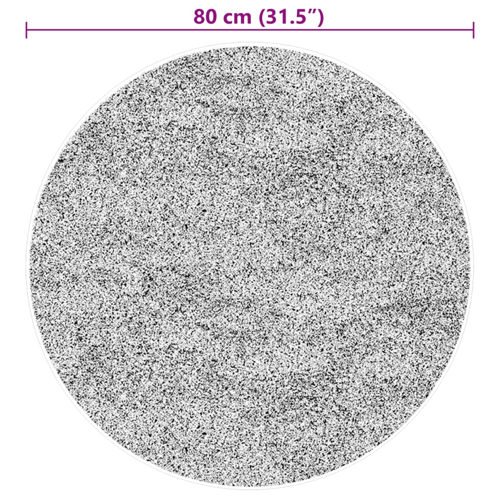 Tepih HUARTE kratkih vlakana mekani i perivi zeleni Ø 80 cm