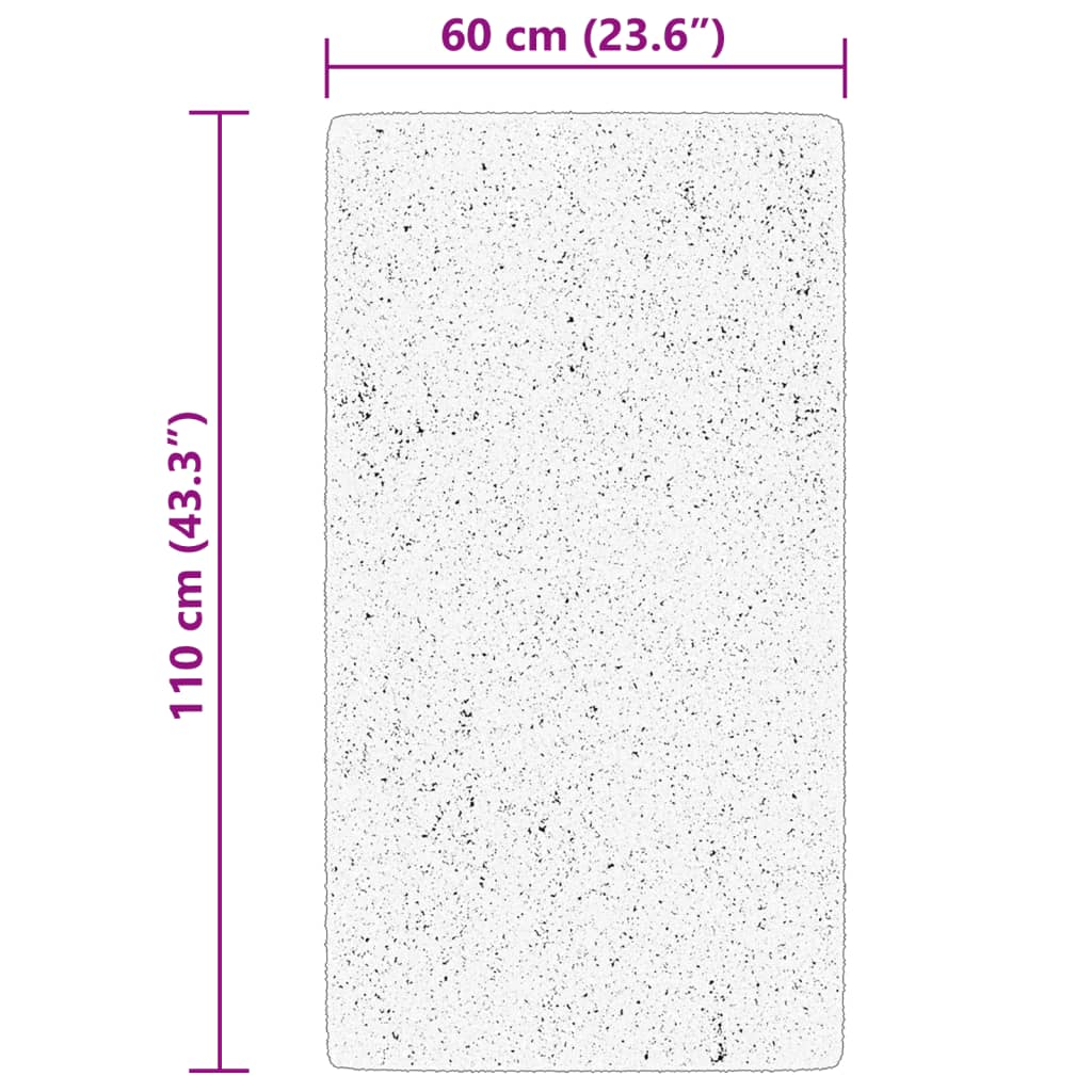 Tepih HUARTE kratkih vlakana mekani i perivi crni 60x110 cm
