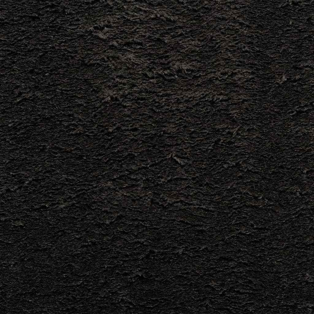 Tepih HUARTE kratkih vlakana mekani i perivi crni 80 x 250 cm