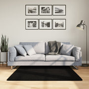 Tepih HUARTE kratkih vlakana mekani i perivi crni 120x120 cm