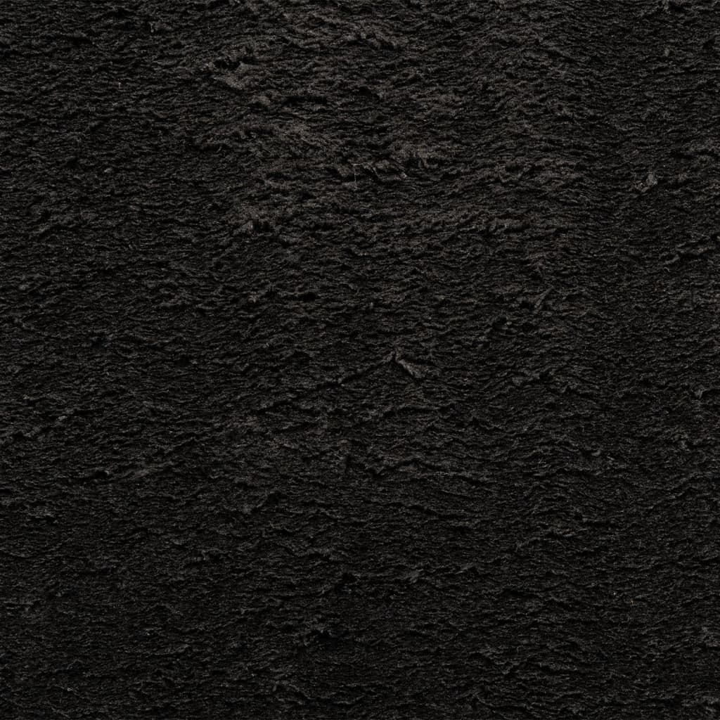 Tepih HUARTE kratkih vlakana mekani i perivi crni 120x170 cm