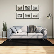 Tepih HUARTE kratkih vlakana mekani i perivi crni 120x170 cm