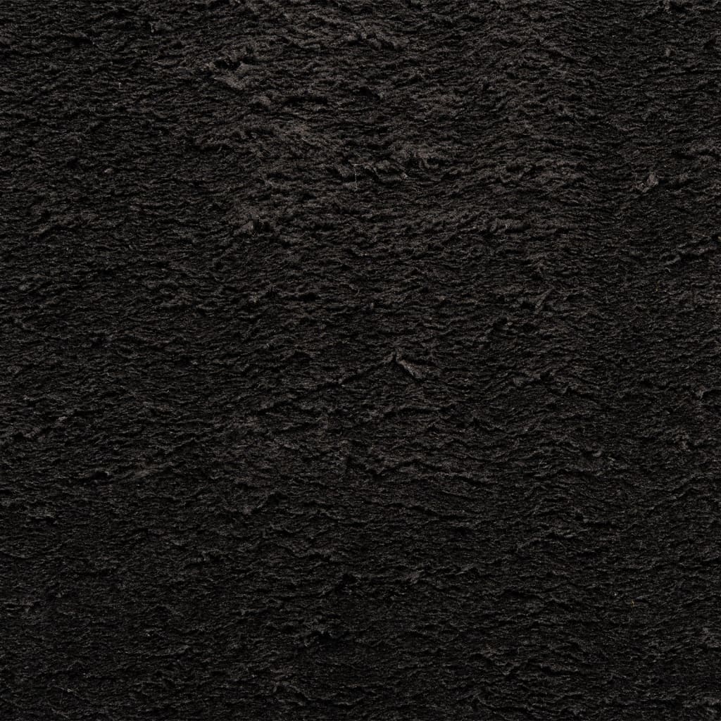 Tepih HUARTE kratkih vlakana mekani i perivi crni 160x230 cm