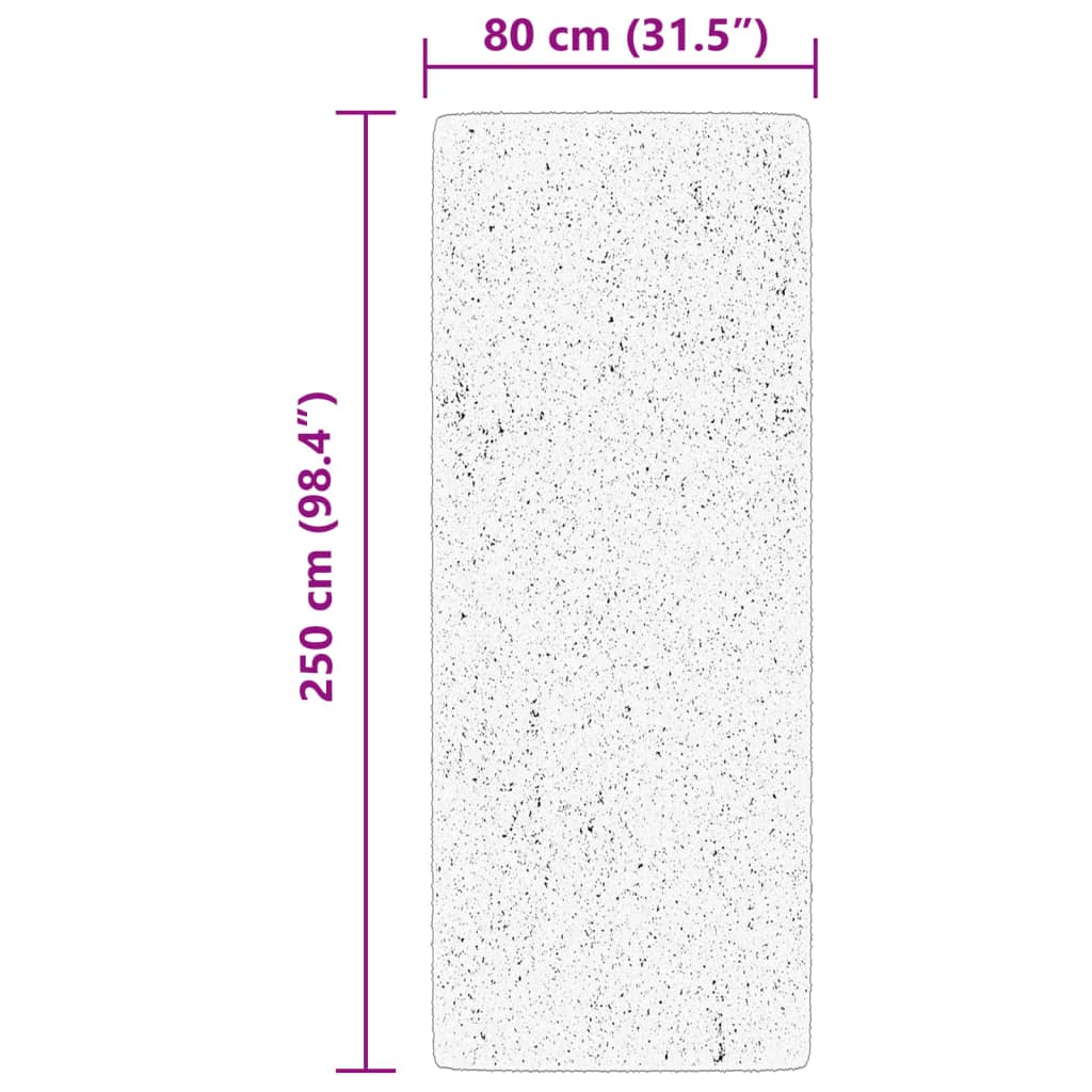 Tepih HUARTE kratkih vlakana mekani i perivi plavi 80 x 250 cm