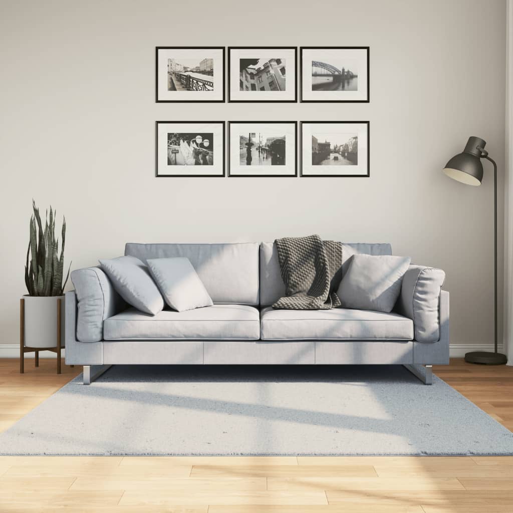 Tepih HUARTE kratkih vlakana mekani i perivi plavi 160x160 cm
