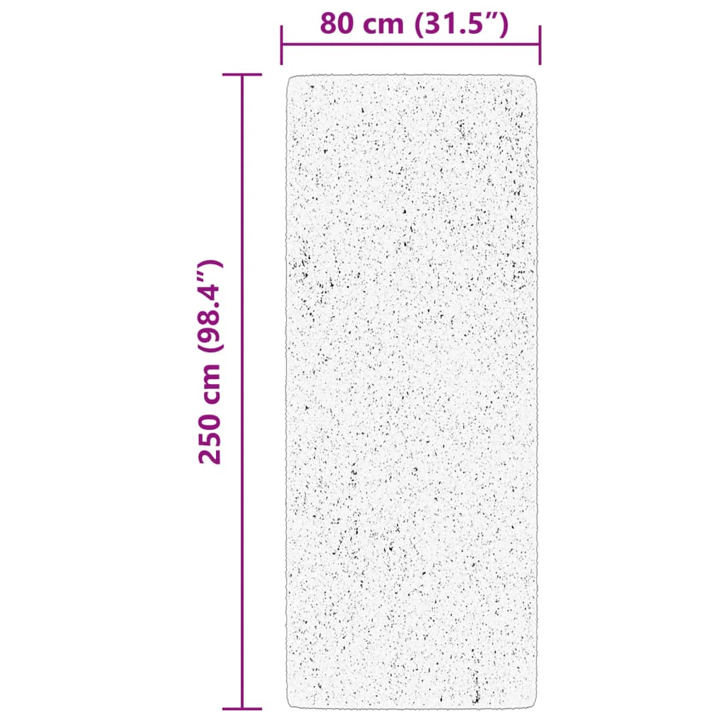 Tepih HUARTE kratkih vlakana mek i perivi ružičasti 80x250 cm