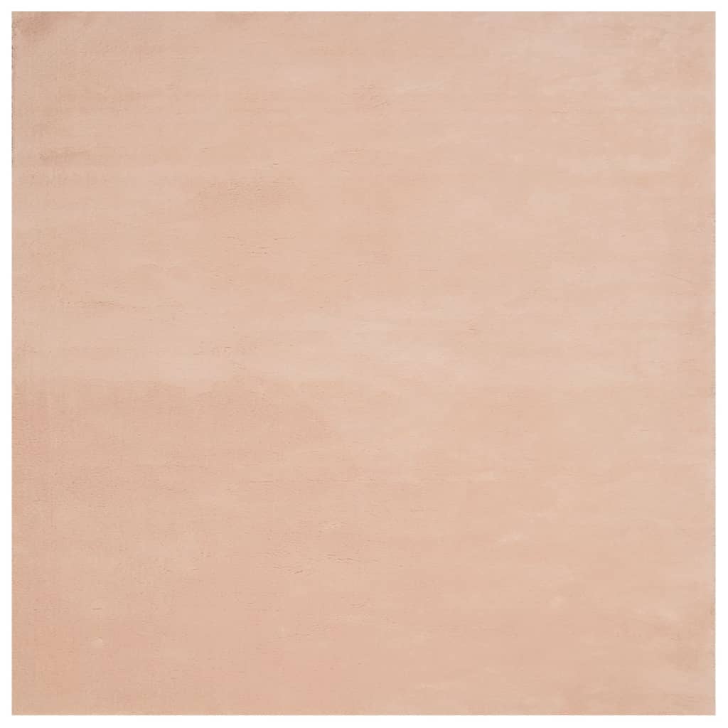 Tepih HUARTE kratkih vlakana meki i perivi ružičasti 160x160 cm