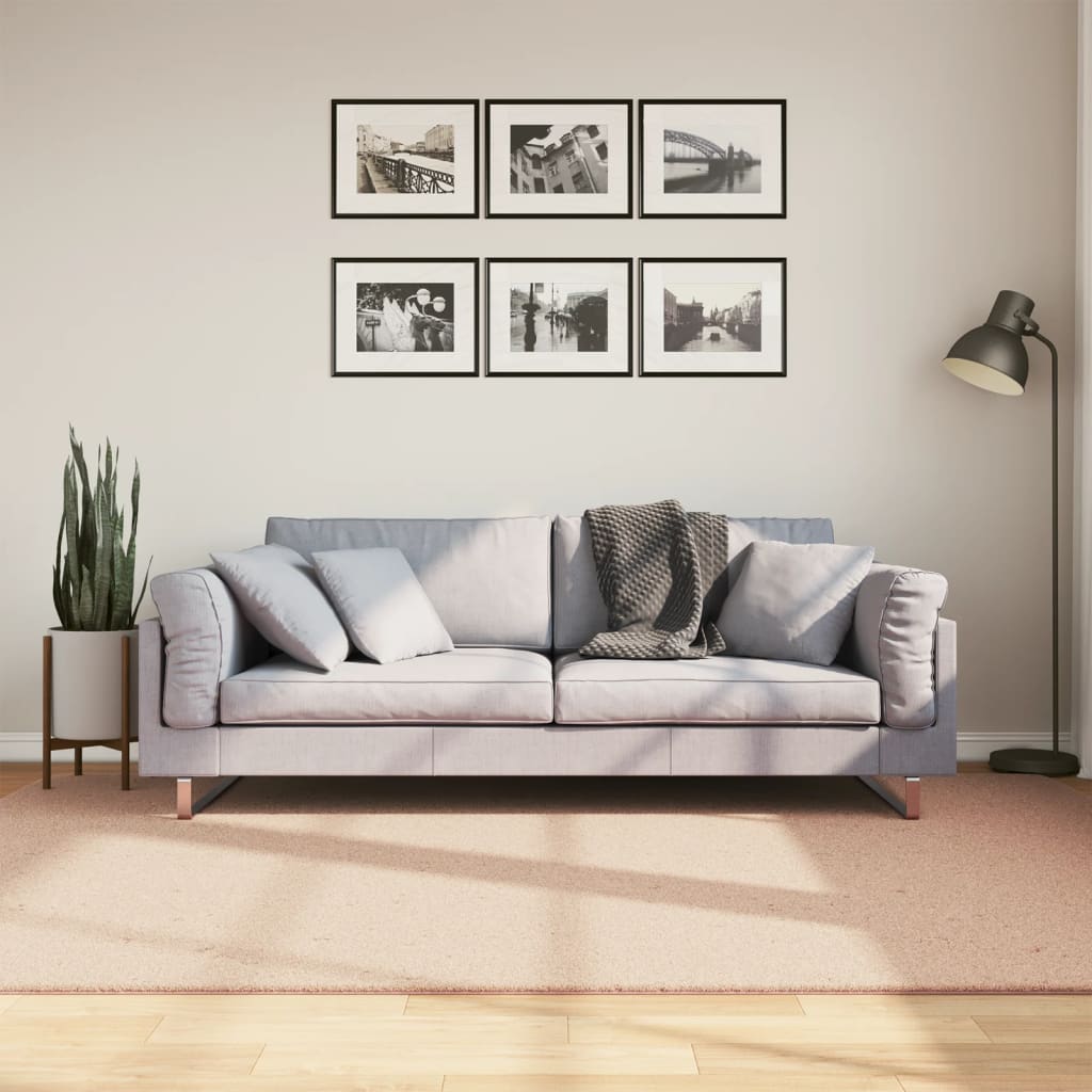 Tepih HUARTE kratkih vlakana mek i perivi ružičasti 160x230 cm