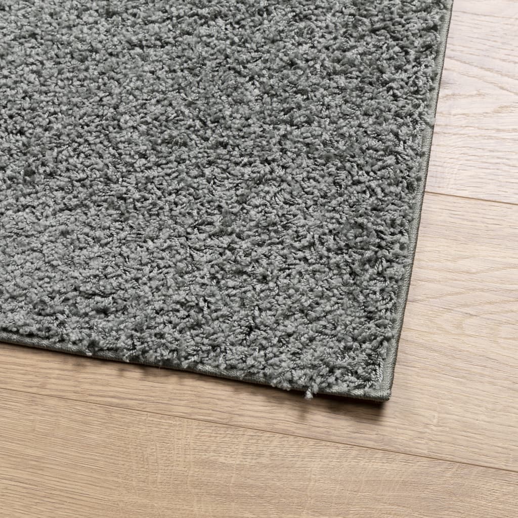 Čupavi tepih PAMPLONA visoka vlakna moderni zeleni 80x200 cm