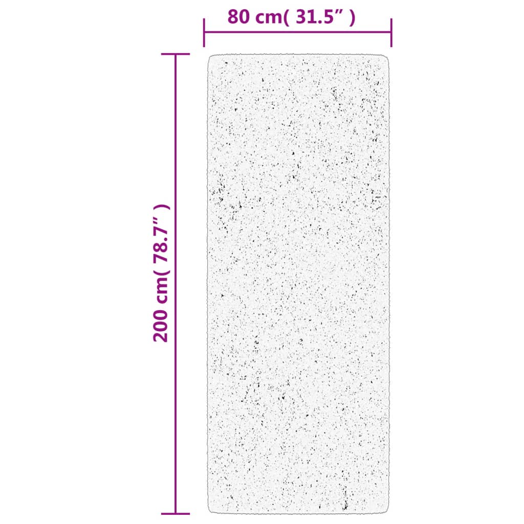 Čupavi tepih PAMPLONA visoka vlakna moderni zeleni 80x200 cm
