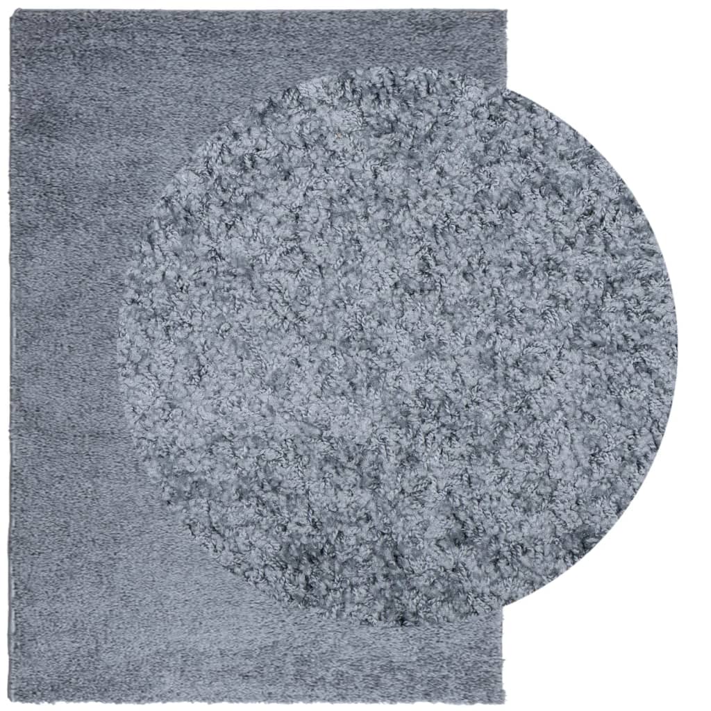 Čupavi tepih PAMPLONA visoka vlakna moderni plavi 200 x 280 cm