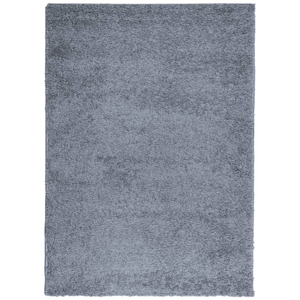 Čupavi tepih PAMPLONA visoka vlakna moderni plavi 240 x 340 cm
