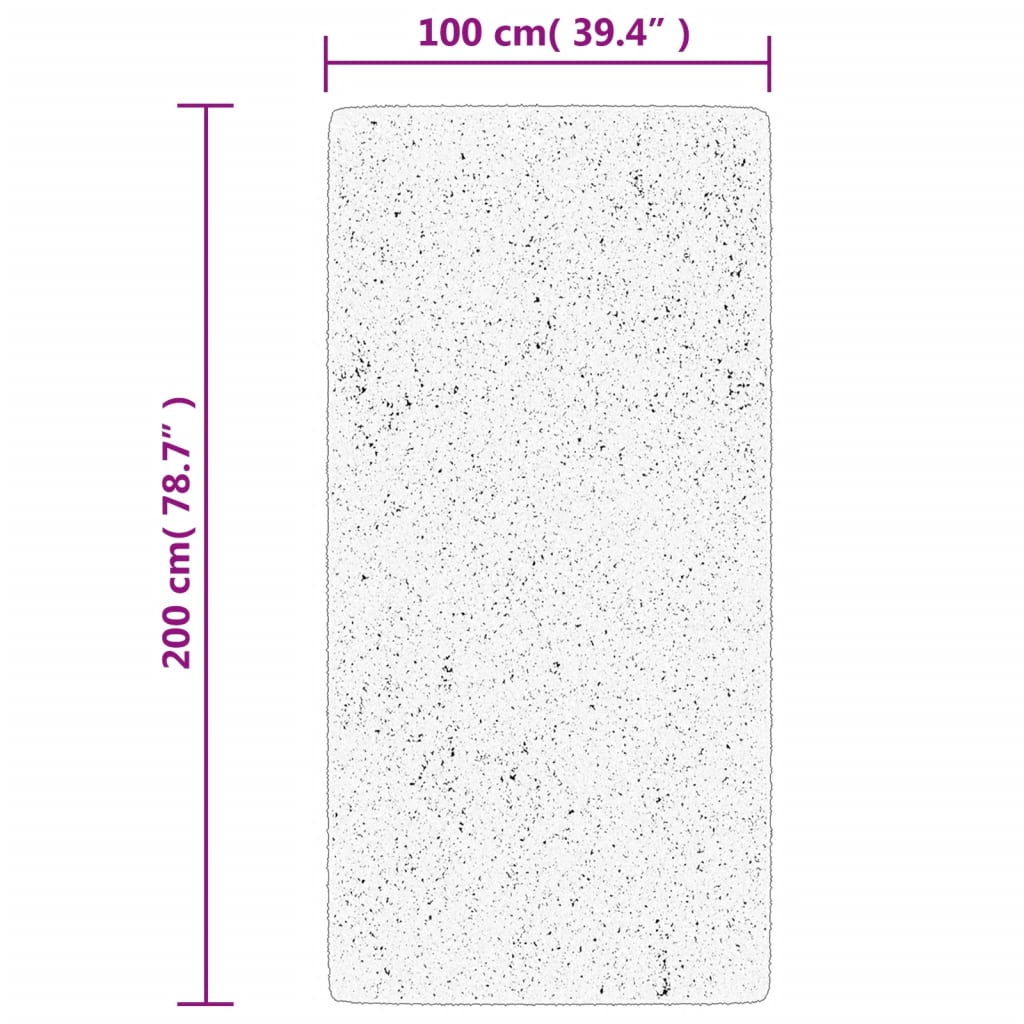 Tepih IZA kratka vlakna skandinavski izgled antracit 100x200 cm