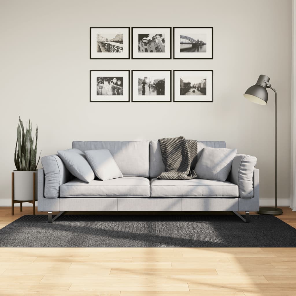 Tepih IZA kratka vlakna skandinavski izgled antracit 100x200 cm