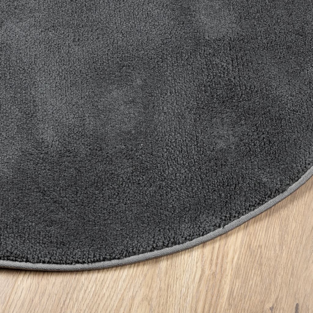Tepih OVIEDO kratkih vlakana antracit Ø 160 cm