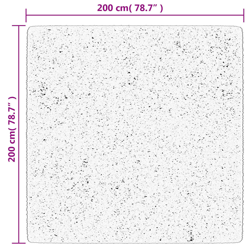 Tepih OVIEDO kratkih vlakana krem 200 x 200 cm