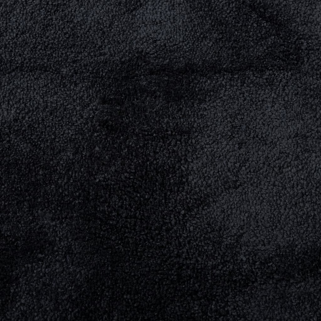 Tepih OVIEDO kratkih vlakana crni 120 x 120 cm