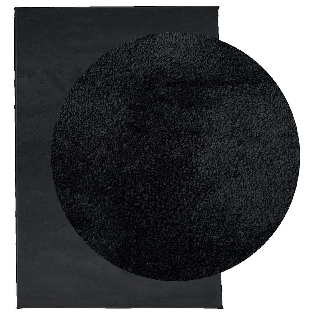 Tepih OVIEDO kratkih vlakana crni 160 x 230 cm