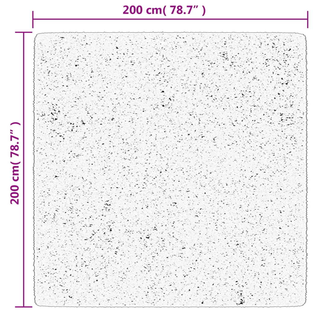 Tepih OVIEDO kratkih vlakana crni 200 x 200 cm