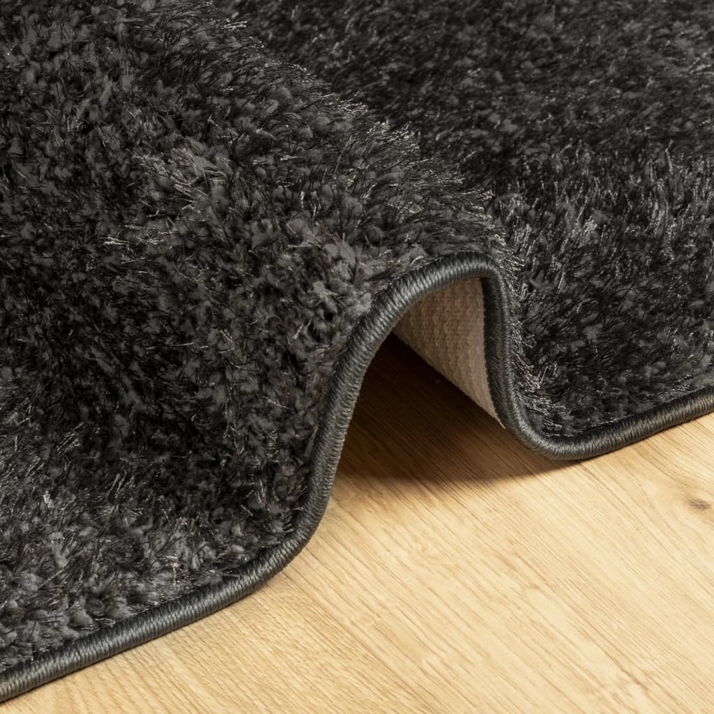 Tepih ISTAN visokih vlakana sjajni izgled antracit 140 x 200 cm
