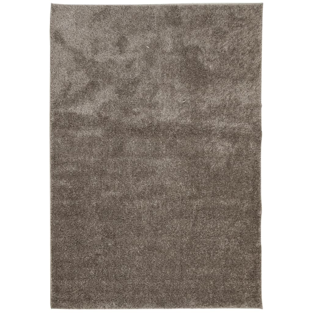 Tepih ISTAN s visokim vlaknima sjajni izgled sivi 160 x 230 cm