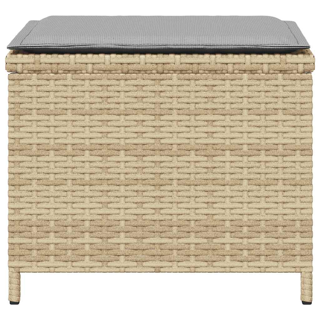 Vrtni taburei s jastucima 4 kom 41x41x36 cm od poliratana